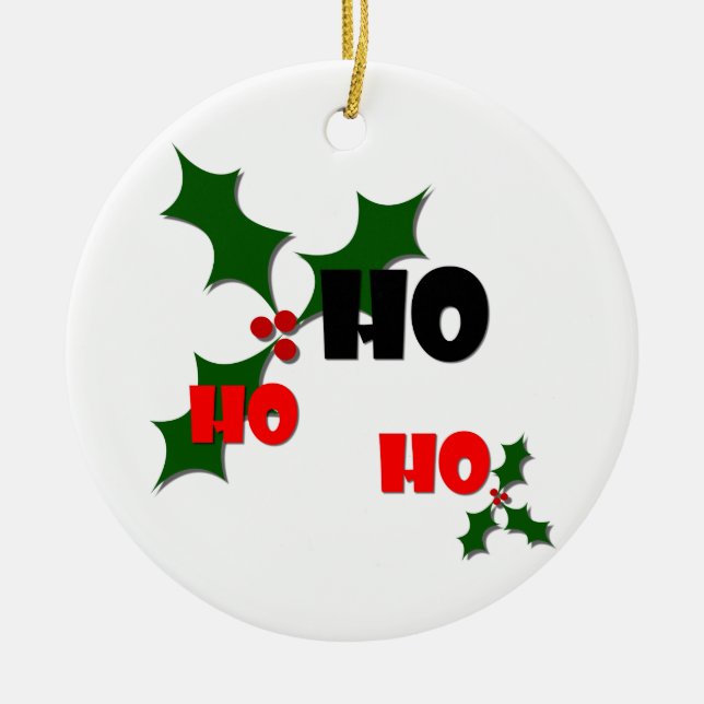 Ho Ho Ho Mistletoe Ornement (Devant)