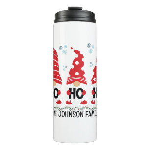 HO HO HO Modern Cute Gnome Design Personalized Thermal Tumbler