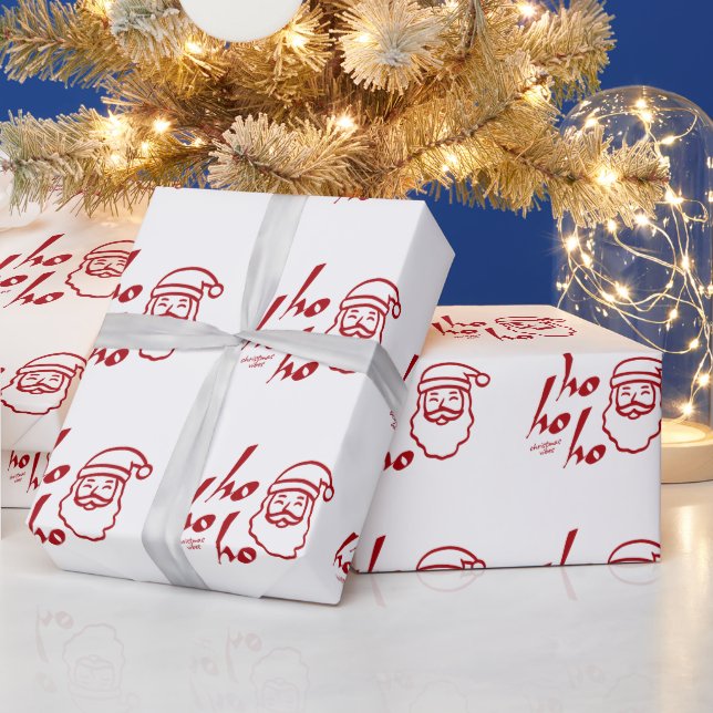 Ho Ho Ho Modern Minimalist Wrapping Paper (Holidays)