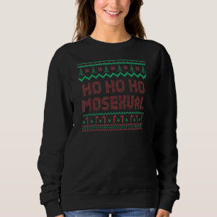 Ho Ho Ho Mosexual Gay Pride Ugly Christmas Tree Lg Sweatshirt