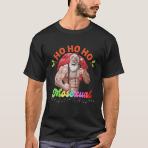 Ho Ho Ho Mosexual Gay Santa LGBT Pun Gay Pride Chr T-Shirt