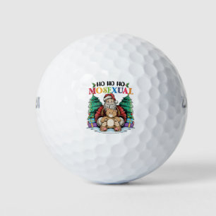 Ho Ho Ho Mosexual Gay Santa LGBTQ Gay Christmas  Golf Balls