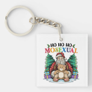 Ho Ho Ho Mosexual Gay Santa LGBTQ Gay Christmas  Keychain