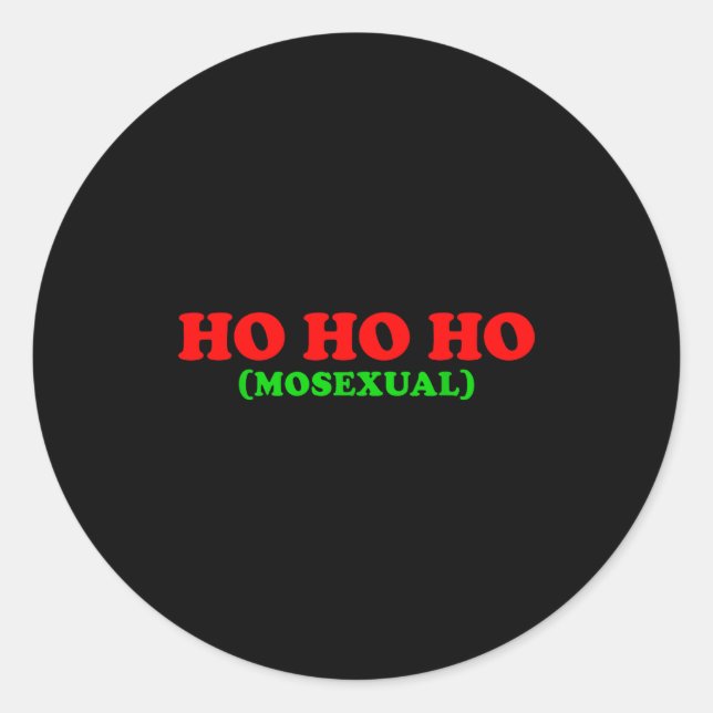 Ho Ho Ho Moual - Funny Lgbtq Pride Xmas Santa Chri Classic Round Sticker (Front)
