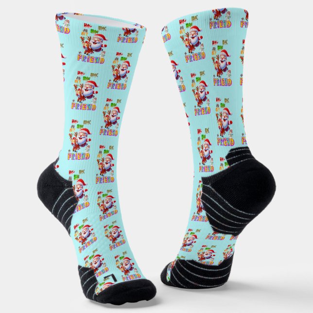 Ho Ho Ho My Dear Friend Socks (Angled)