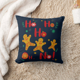 Ho Ho Ho Oh No! T-Shirt Throw Pillow