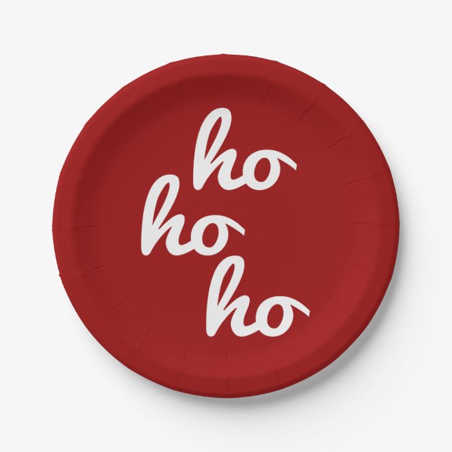 Ho-ho-ho Paper Plate (Front)