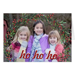 Ho Ho Ho - Photo Enfant - Joyeuse carte de Noël