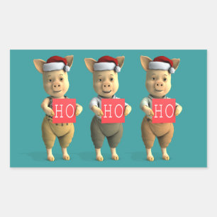 Ho Ho Ho Piglets Sticker
