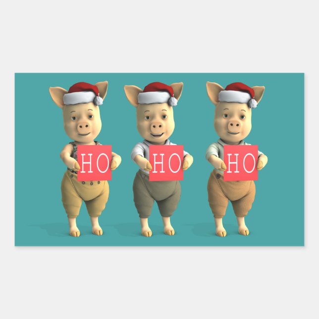 Ho Ho Ho Piglets Sticker (Front)