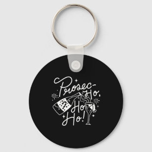 Ho Ho Ho Prosecco Christmas Tee Funny Wine Lover H Keychain