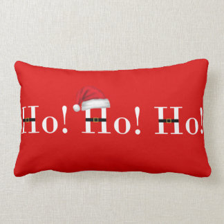 Ho Ho Ho Red Christmas pillow