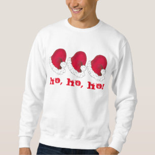 Ho Ho Ho Red Secret Santa Claus Hat Christmas Sweatshirt