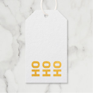 Ho Ho Ho red & white blank modern Christmas Gift Tags