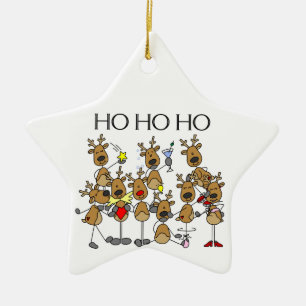 Ho Ho Ho Reindeer Keepsake Ornament