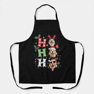 Ho Ho Ho Retrievers Golden Xmas Apron