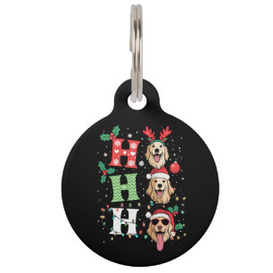 Ho Ho Ho Retrievers Golden Xmas Pet Tag
