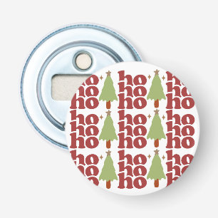 Ho Ho Ho Retro Groovy Christmas Holidays Bottle Opener