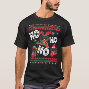 Ho Ho Ho Rottweiler Dog Christmas T-Shirt