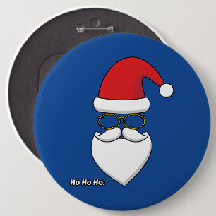 Ho Ho Ho Santa Claus 6 Inch Round Button