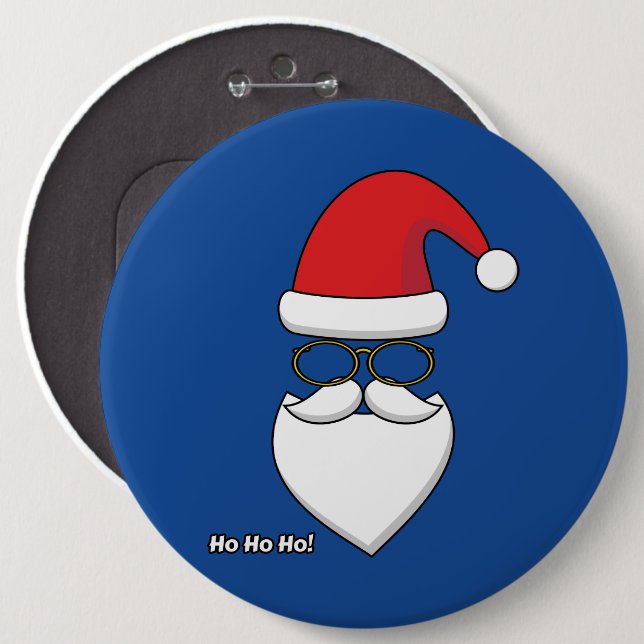 Ho Ho Ho Santa Claus 6 Inch Round Button (Front & Back)