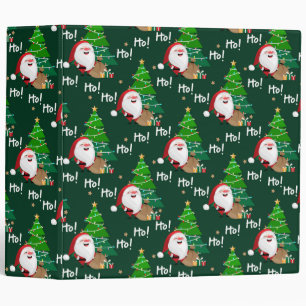 Ho Ho Ho, Santa Claus and Christmas Trees Binder