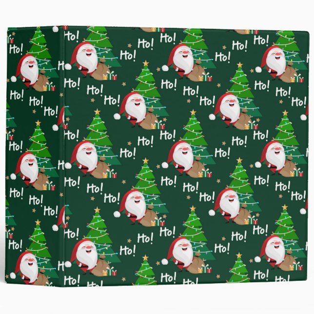 Ho Ho Ho, Santa Claus and Christmas Trees  Binder (Front/Spine)