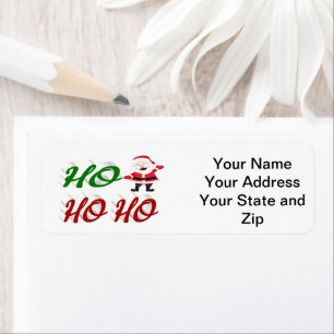 Ho Ho Ho Santa Claus Christmas red green script