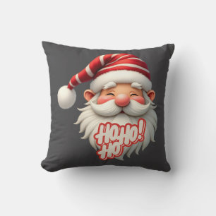 Ho Ho Ho Santa Claus Christmas Throw Pillow