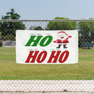 Ho Ho Ho Santa Claus Christmas typography Banner