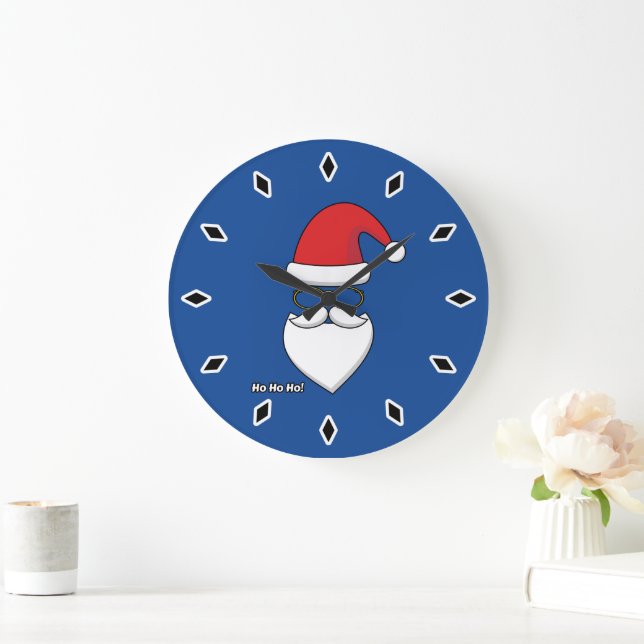 Ho Ho Ho Santa Claus Large Clock (Home)