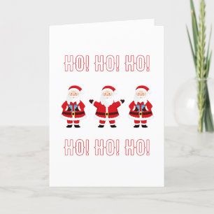 Ho Ho Ho! Santa Clause Christmas Holiday Card
