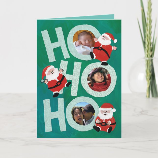 Ho Ho Ho Santa Customizable Card (Front)