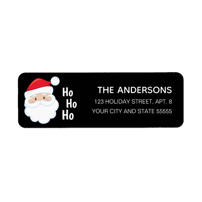 Ho Ho Ho Santa Face Christmas Holidays Red White (Front)