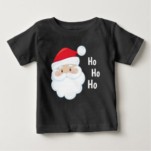 Ho Ho Ho Santa Face Christmas Holidays Red White Baby T-Shirt