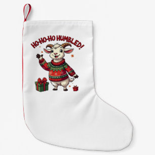 Ho Ho Ho Santa Hat Christmas Santa Goat  Small Christmas Stocking