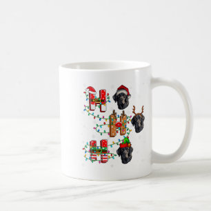 Ho Ho Ho Santa Hat Elf Matching Labrador Retriever Coffee Mug