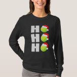 Ho Ho Ho Santa Hat  Tennis Christmas T-Shirt<br><div class="desc">Ho Ho Ho Santa Hat  Tennis Christmas</div>