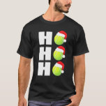 Ho Ho Ho Santa Hat  Tennis Christmas T-Shirt<br><div class="desc">Ho Ho Ho Santa Hat  Tennis Christmas</div>