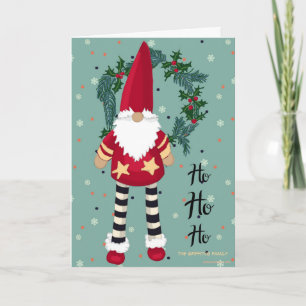 HO HO HO Santa is here. Customizable Holiday Card