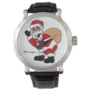 Ho Ho Ho Santa Leather Strap Watch