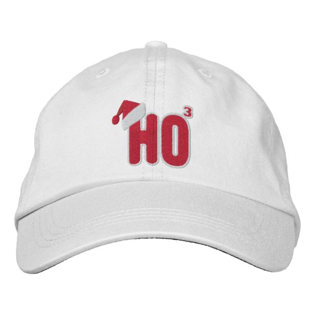 Ho Ho Ho Santa Nerd Embroidered Hat (Front)