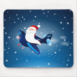 Ho ho ho! Santa on the airplane, mousepad