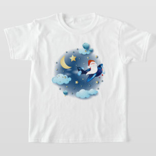 Ho ho ho! Santa on the airplane  T-Shirt