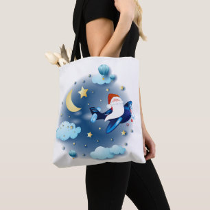 Ho ho ho! Santa on the airplane Tote Bag