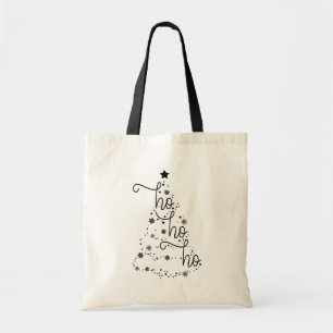 Ho Ho Ho Santa Snowflake Christmas Tote Bag
