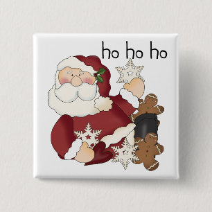 Ho Ho Ho Santa T-shirts and gifts 2 Inch Square Button