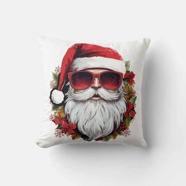 HO HO HO SANTA THROW PILLOW (Front)