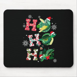 Ho Ho Ho Santa Turtles Christmas Ornaments Decor Mouse Pad