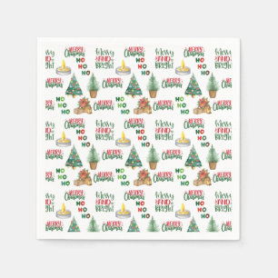 HO HO HO serviettes en papier de Noël pour la fête